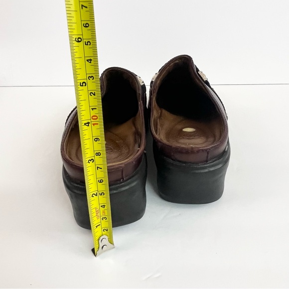 Ariat Dark Brown Burgundy Slip On Mule Clog Leather Shoes Women’s Size 8.5 - Picture 10 of 14